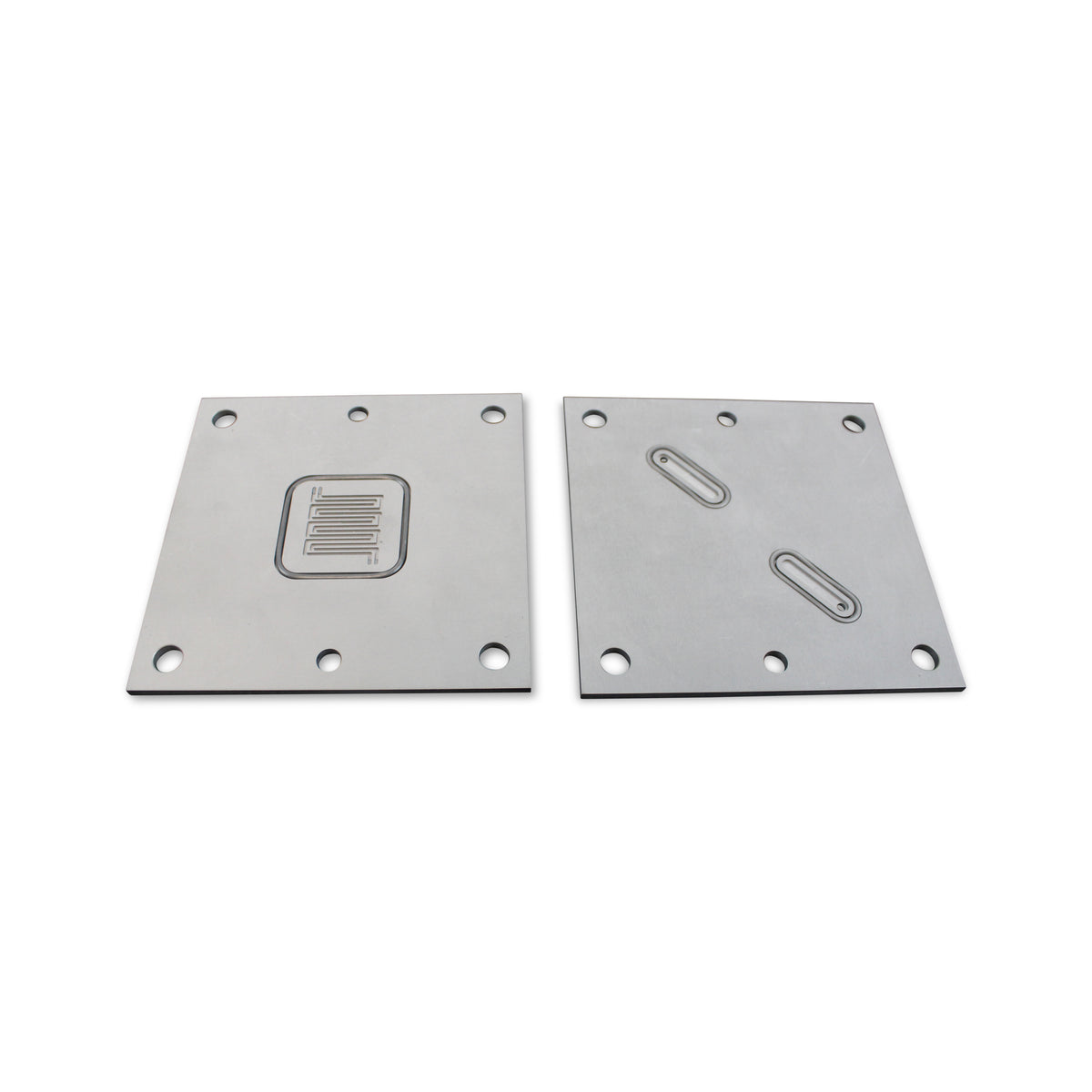 Interchangeable test hardware plates: serpentine flow field plate and manifold plate with oval ports