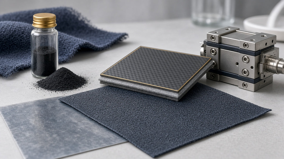 Materials we make: membranes, catalysts, GDLs, GDEs, MEAs, and test hardware